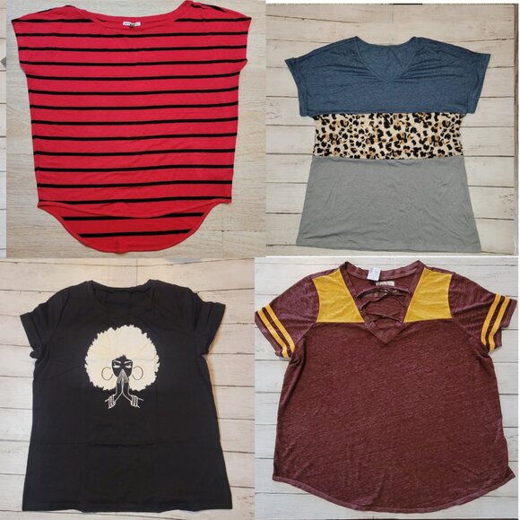 Tops - NEW - Lot of 4 - Maurices Express Assorted Women's Small Summer T-Shirt Top Tee